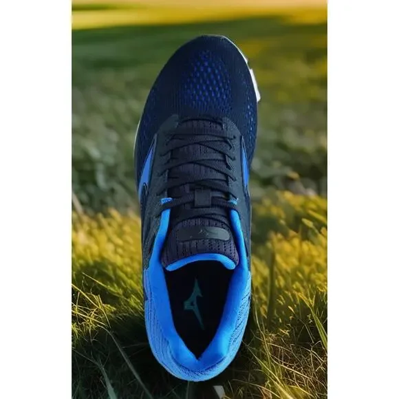 Mizuno Wave Rider 23 Black Blue Running Shoes Mens Size 13 New
